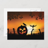 Beängstigendes Halloween-Themenfeld Postkarte (Vorne/Hinten)