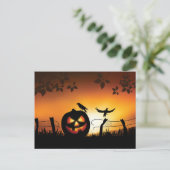 Beängstigendes Halloween-Themenfeld Postkarte (Stehend Vorderseite)