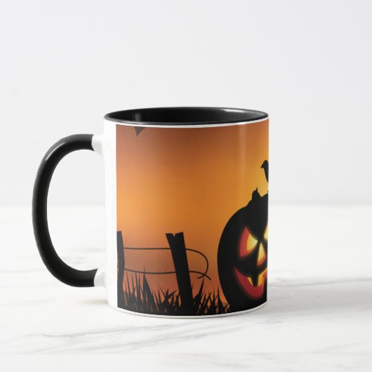 Beängstigendes Halloween-Themenfeld Tasse (Links)