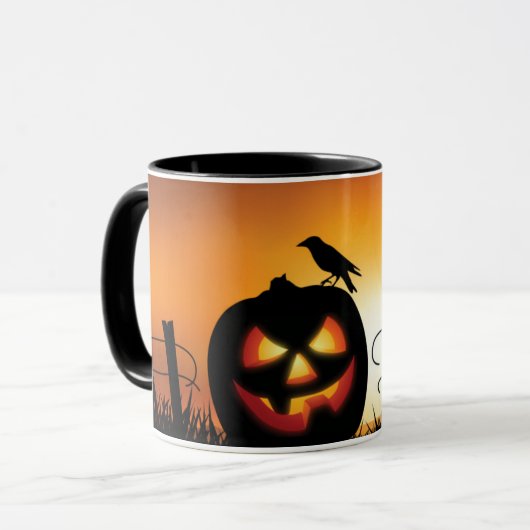 Beängstigendes Halloween-Themenfeld Tasse (Vorderseite Links)