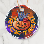 Beängstigendes Halloween-Trick oder Treat-Gastgesc Geschenkanhänger (Vorderseite)