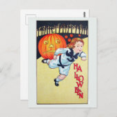 Beängstigendes Halloween Vintag Art Postcard Postkarte (Vorne/Hinten)