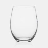 Beängstigendes Halloween-Vollmond der Battflügel Weinglas Ohne Stiel (Rechts)