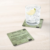 Beängstigendes Halloween warnt hier eine Hexe Rechteckiger Pappuntersetzer (Vor Ort)