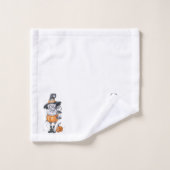 Beängstigendes Halloween-Zeichen Badhandtuch Set (Waschlappen)