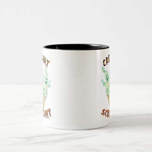 Beängstigendes Halloween Zweifarbige Tasse (Mittel)