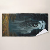 Beängstigendes Handtuch. Badehandtuch (Badehandtuch)