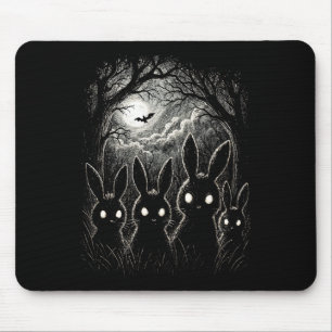 Beängstigendes Hasen-Eyes-Wald, Schwarzwaldkostüm Mousepad