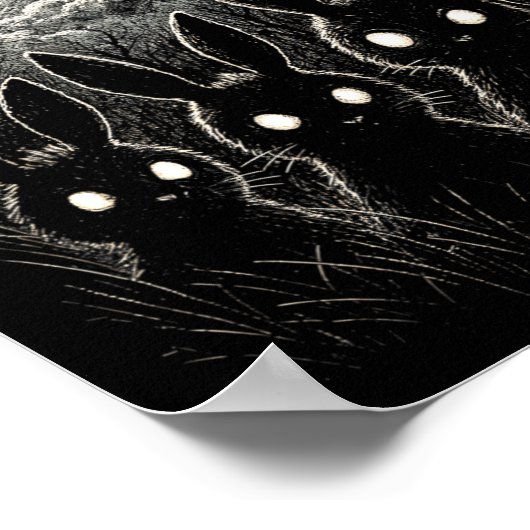 Beängstigendes Hasen-Eyes-Wald, Schwarzwaldkostüm Poster (Ecke)