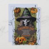 Beängstigendes HexenHalloween-Bash-Kostüm-Party Postkarte (Vorne/Hinten)