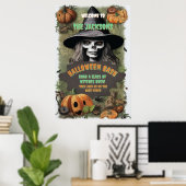 Beängstigendes HexenHalloween-Party Poster (Heimbüro)