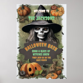 Beängstigendes HexenHalloween-Party Poster