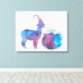 Beängstigendes Hexenlama Leinwanddruck (Insitu (Holzboden))