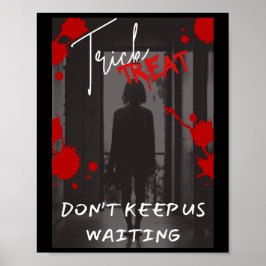 Beängstigendes Horror Poster mit einem Mädchen an