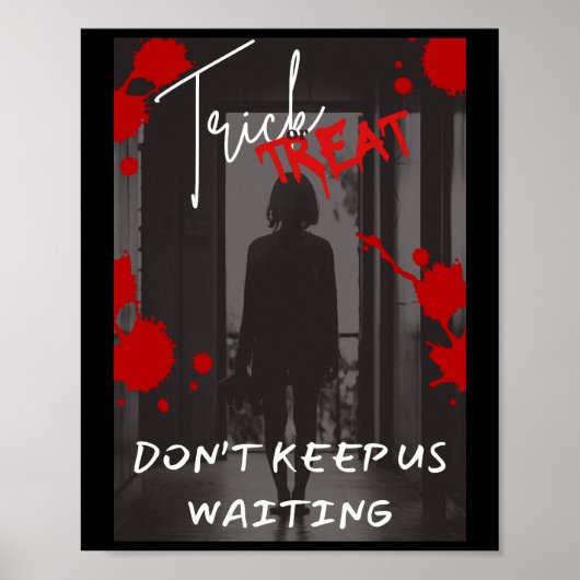 Beängstigendes Horror Poster mit einem Mädchen an (Vorne)