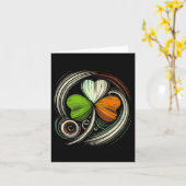 Beängstigendes irisches Kleeblatt "Irish Flags Vin Karte (Gelbe Blume)
