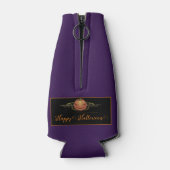 Beängstigendes Jack-o-Lantern Halloween | LILA Flaschenkühler (Rückseite)