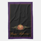 Beängstigendes Jack-o-Lantern Halloween | LILA Geschirrtuch (Vertikal)