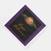 Beängstigendes Jack-o-Lantern Halloween | LILA Serviette (Ecke)