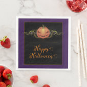 Beängstigendes Jack-o-Lantern Halloween | LILA Serviette (Beispiel)