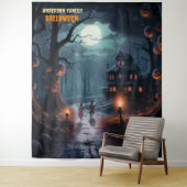 Beängstigendes Jack-o'-Lantern Tree Halloween Wandteppich (Beispiel)