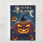 Beängstigendes Jack-o'-Laterne-Halloween-Party Einladung (Vorderseite)