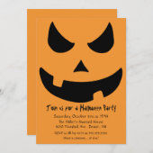 Beängstigendes Jack-o-Laterne Halloween Pumpkin-Pa Einladung (Vorne/Hinten)