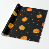 Beängstigendes Jack-o'-Laterne-Muster-Halloween-Pa Geschenkpapier (Ungerollt)