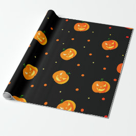 Beängstigendes Jack-o'-Laterne-Muster-Halloween-Pa Geschenkpapier