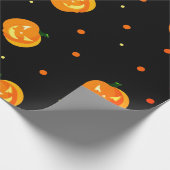 Beängstigendes Jack-o'-Laterne-Muster-Halloween-Pa Geschenkpapier (Ecke)