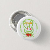 beängstigendes Kaninchen Button (Vorne & Hinten)