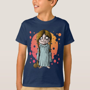 Beängstigendes kleines Mädchen T-Shirt