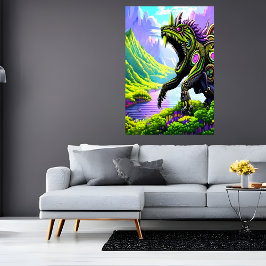 Beängstigendes kolossales Biest im Berg | Art der Poster