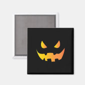 Beängstigendes Kürbisgesicht zu Halloween Magnet (Vorderseite/Rückseite)