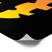 Beängstigendes Kürbisgesicht zu Halloween Poster (Ecke)