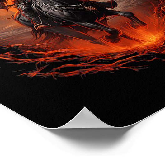 Beängstigendes Kürbiskopflöschenhorf Halloween Poster (Ecke)