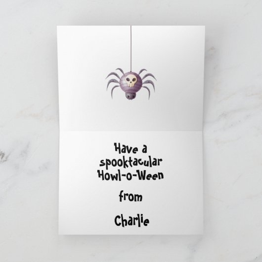 Beängstigendes Labrador Halloween Karte (Innenseite)