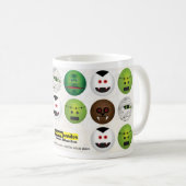 Beängstigendes Lächeln - klassische Monster - Kaffeetasse (VorderseiteRechts)