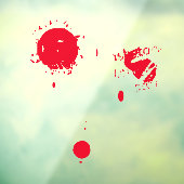 Beängstigendes, lustig rotes Tropfenblut, Hallowee Fensteraufkleber (Blatt 3)