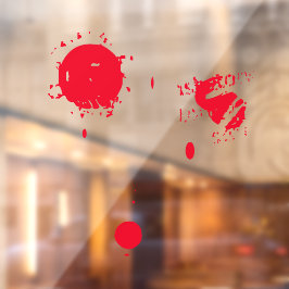 Beängstigendes, lustig rotes Tropfenblut, Hallowee Fensteraufkleber