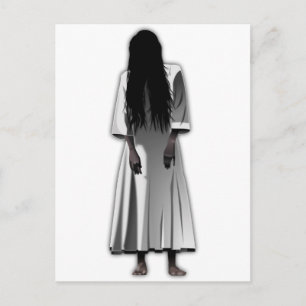 Beängstigendes Mädchen Postkarte