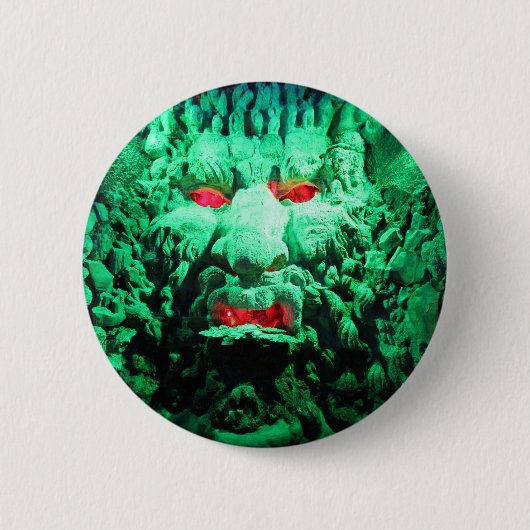 Beängstigendes Maskengefecht Button (Vorderseite)