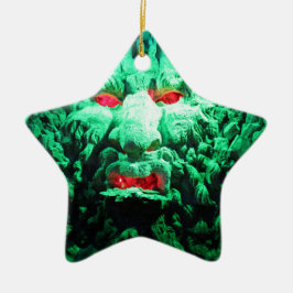 Beängstigendes Maskengefecht Keramikornament