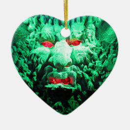 Beängstigendes Maskengefecht Keramikornament