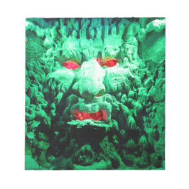 Beängstigendes Maskengefecht Notizblock