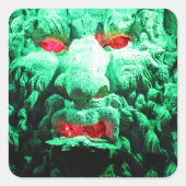 Beängstigendes Maskengefecht Quadratischer Aufkleber (Vorderseite)