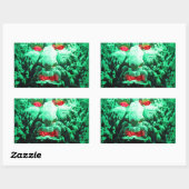 Beängstigendes Maskengefecht Rechteckiger Aufkleber (Blatt)