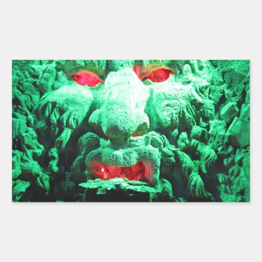 Beängstigendes Maskengefecht Rechteckiger Aufkleber (Vorderseite)