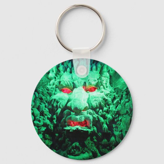 Beängstigendes Maskengefecht Schlüsselanhänger (Vorderseite)