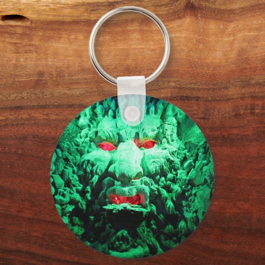 Beängstigendes Maskengefecht Schlüsselanhänger (Vorderseite)